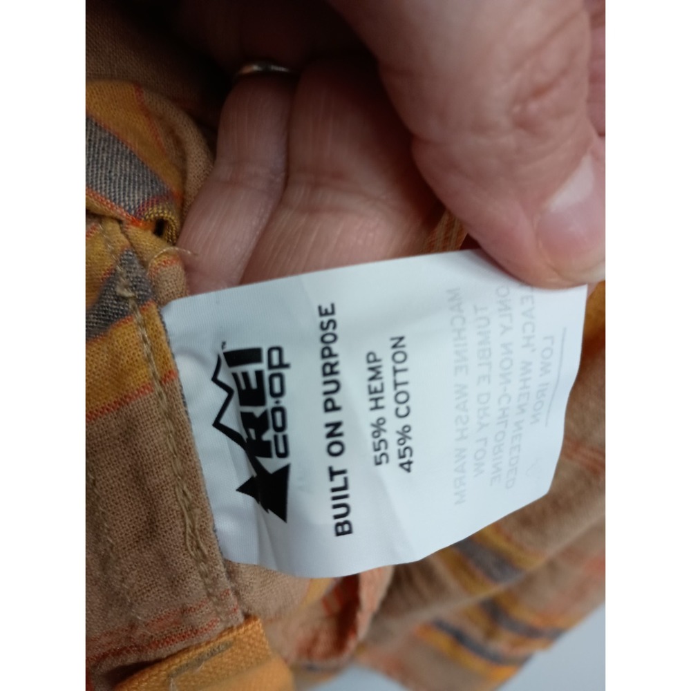 Rei Mens Shirt Large Plaid Hiking Outdoor Gorpcore Button Front Long Sleeve - Picture 7 of 12